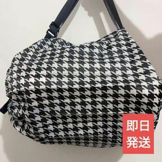 【簡単折りたたみ】エコバッグ 軽量コンパクト 千鳥格子柄【大容量】シュパット互換(エコバッグ)