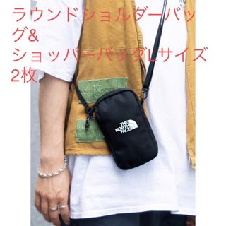 ザノースフェイス(THE NORTH FACE)のラウンドミニショルダーバッグ&ショッパーLサイズ2枚(ショルダーバッグ)