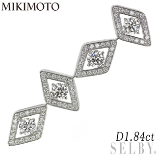 ミキモト(MIKIMOTO)のミキモト K18WG ダイヤモンド ペンダントトップ 1.84ct 2WAY(ネックレス)