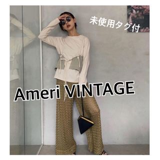 アメリヴィンテージ(Ameri VINTAGE)の未使用Ameriアメリヴィンテージ　キャミ&ロンTレイヤードセット★ベージュ(Tシャツ(長袖/七分))