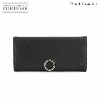 ブルガリ(BVLGARI)のブルガリ BVLGARI ブルガリブルガリ 二つ折り 長財布 レザー ブラック 35939 シルバー 金具 ロゴクリップ VLP 90229482(長財布)