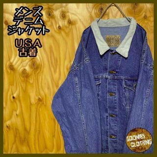 アウター デニムジャケット USA古着 90s 長袖 ブルゾン ブルー Gジャン(Gジャン/デニムジャケット)