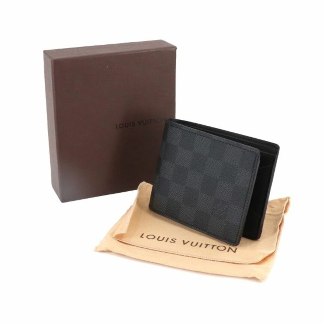 LOUIS VUITTON(ルイヴィトン)の未使用 展示品 ルイ ヴィトン LOUIS VUITTON ダミエ グラフィット ポルトフォイユ ミュルティプル 二つ折り 財布 N62663 VLP 90230001 メンズのファッション小物(折り財布)の商品写真