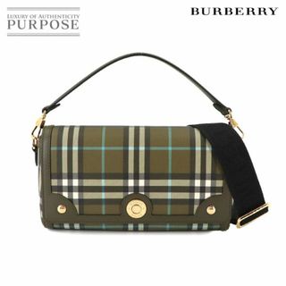 バーバリー(BURBERRY)の未使用 展示品 バーバリー BURBERRY チェック 2way ハンド ショルダー バッグ ポリウレタン オリーブグリーン 8074510 VLP 90230720(ハンドバッグ)