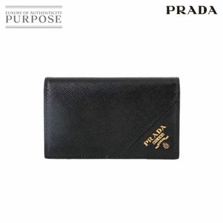 プラダ(PRADA)の未使用 展示品 プラダ PRADA サフィアーノ カードケース レザー ブラック 2MC122 ゴールド 金具 VLP 90230722(その他)