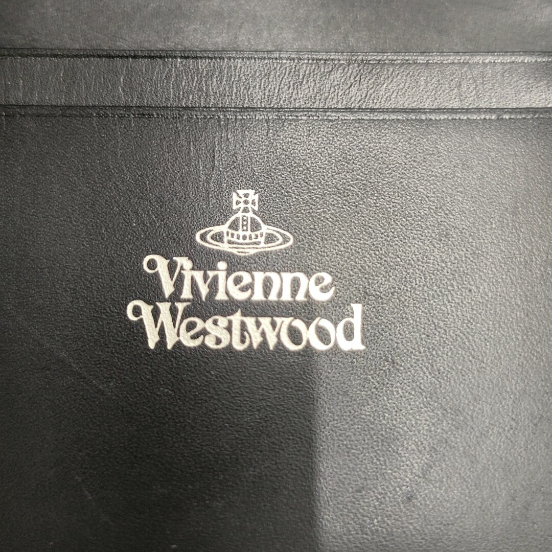 Vivienne Westwood(ヴィヴィアンウエストウッド)の【美品】ヴィヴィアンウエストウッド　名刺入れ　革　黒　ミニ財布　男女兼用 レディースのファッション小物(名刺入れ/定期入れ)の商品写真