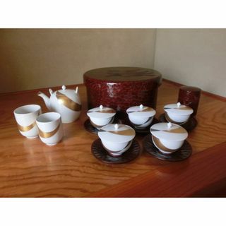 ノリタケ(Noritake)の【未使用】ノリタケ　ダイヤモンドコレクション　茶器セット他　高岡漆器　茶ひつ他(食器)