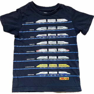 UNIQLO - ユニクロ　UNIQLO 新幹線　電車　半袖Tシャツ　紺色　ネイビー　プラレール