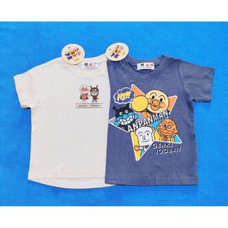 アンパンマン(アンパンマン)の新品　100cm　アンパンマン　半袖Ｔシャツ2枚セット　アンばい×パンチG(Tシャツ/カットソー)