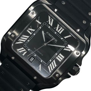 　カルティエ Cartier サントス ドゥ カルティエ　LM WSSA0039 ブラック SS メンズ 腕時計