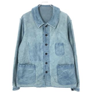 OUTIL ウティ VESTE LAVAL モールスキンカバーオールジャケット ブルー 3(カバーオール)