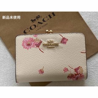 COACH - 新品　COACH コーチ　二つ折り財布　花柄　フローラル　キスロック　がま口