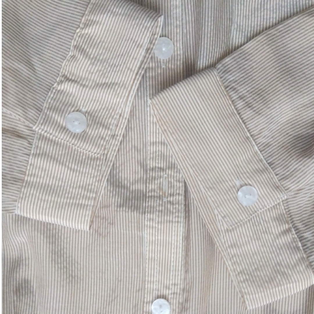 ストライプシャツ 薄手 レディースのトップス(シャツ/ブラウス(半袖/袖なし))の商品写真
