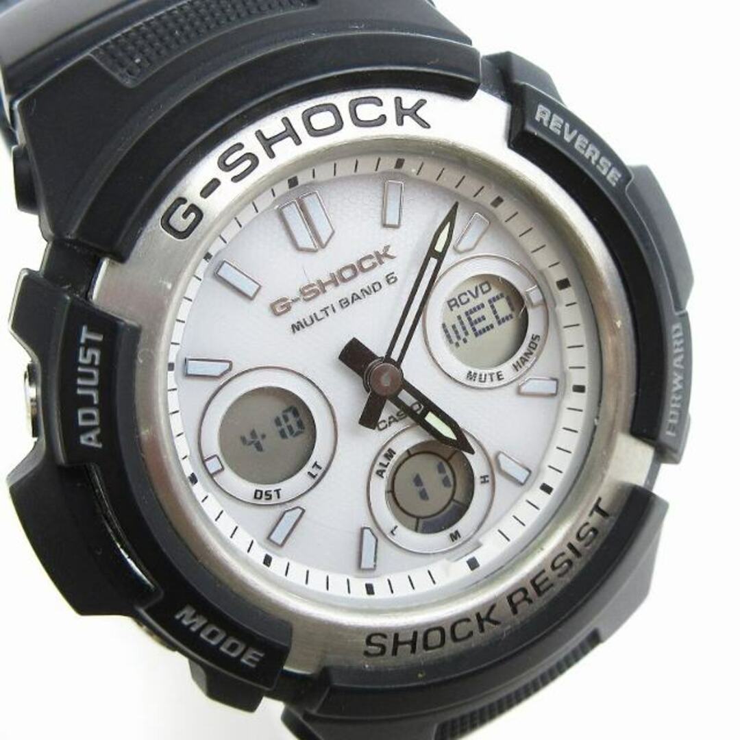 G-SHOCK(ジーショック)のカシオジーショック 腕時計 AWG-M100S-7AJF 文字盤 白 ■SM1 メンズの時計(腕時計(アナログ))の商品写真