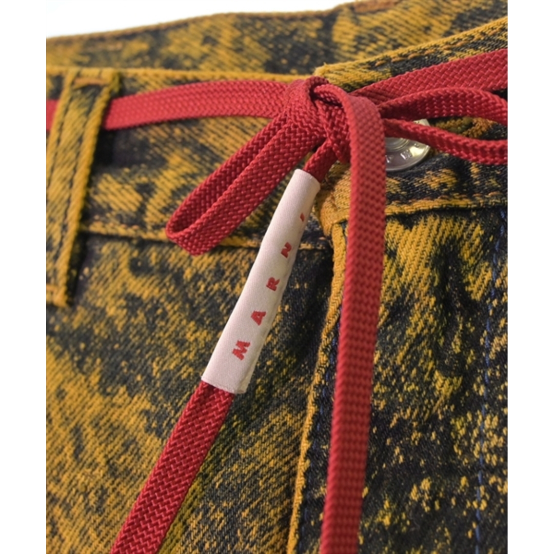 Marni(マルニ)のMARNI マルニ デニムパンツ 29(S位) 黄系x黒(総柄) 【古着】【中古】 メンズのパンツ(デニム/ジーンズ)の商品写真