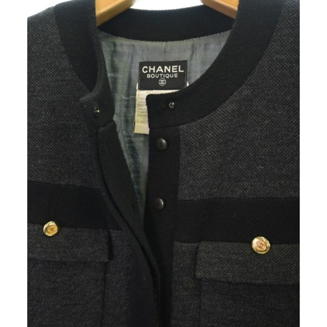 CHANEL(シャネル)のCHANEL シャネル ワンピース -(M位) チャコールグレー 【古着】【中古】 レディースのワンピース(ひざ丈ワンピース)の商品写真