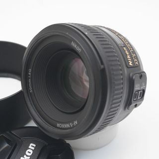 ニコン(Nikon)の【美品】Nikon AF-S 50mm f1.8G　単焦点レンズ　レンズフード付(レンズ(単焦点))