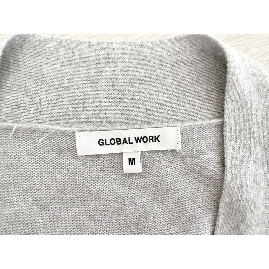 GLOBAL WORK(グローバルワーク)のGLOBAL WORK ロング カーディガン グレー Mサイズ レディースのトップス(カーディガン)の商品写真