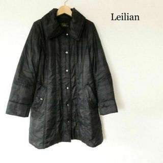 leilian - 美品 レリアン マドラスチェック柄 中綿 パデッドコート ステンカラーコート