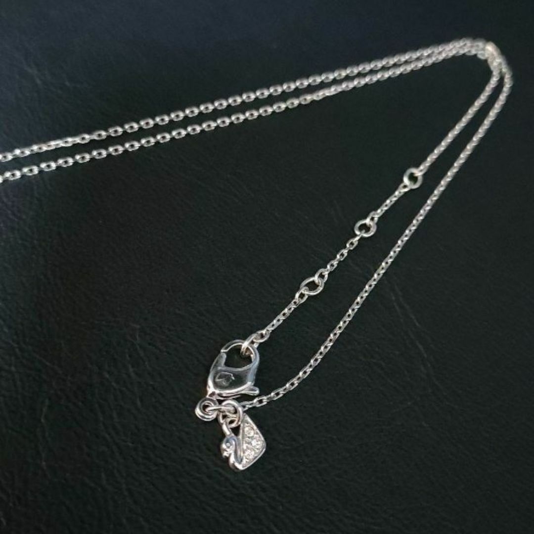 SWAROVSKI(スワロフスキー)の【美品】SWAROVSKI　スワロフスキー　ネックレス　ハート　ラインストーン レディースのアクセサリー(ネックレス)の商品写真