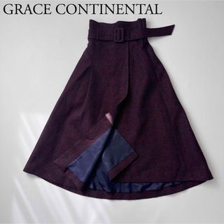 グレースコンチネンタル(GRACE CONTINENTAL)の美品　GRACE CONTINENTAL ロングスカート　ラップスカート(ロングスカート)