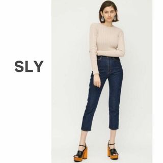 スライ(SLY)のSLY スライ　セーター　ニット　ハイゲージ　リブ　アイボリー　レディース(ニット/セーター)