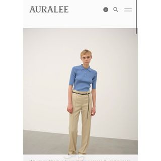 オーラリー(AURALEE)のauralee GIZA HIGH GAUGE RIB KNIT POLO(ニット/セーター)