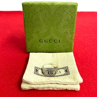 グッチ(Gucci)のほぼ未使用 箱 袋付 GUCCI グッチ ダブルG GG マーモント 19号 シルバー925 リング 指輪 アクセサリー メンズ レディース シルバー 23355(リング(指輪))