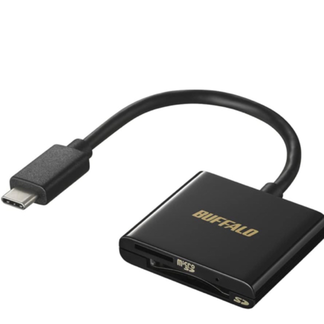 Buffalo(バッファロー)のバッファロー USB3.2 Type-C 接続 カードリーダー  スマホ/家電/カメラのPC/タブレット(PC周辺機器)の商品写真