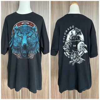 フルーツオブザルーム(FRUIT OF THE LOOM)のレア　90s USA製 Native American Tシャツ(Tシャツ/カットソー(半袖/袖なし))