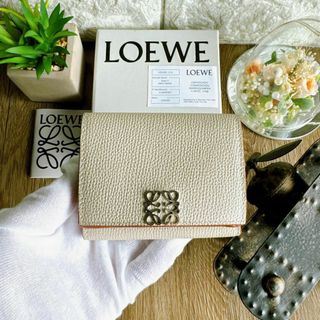 ロエベ(LOEWE)の◇ロエベ◇アナグラム トライフォールド ペブルグレインカーフ 三つ折り財布(財布)