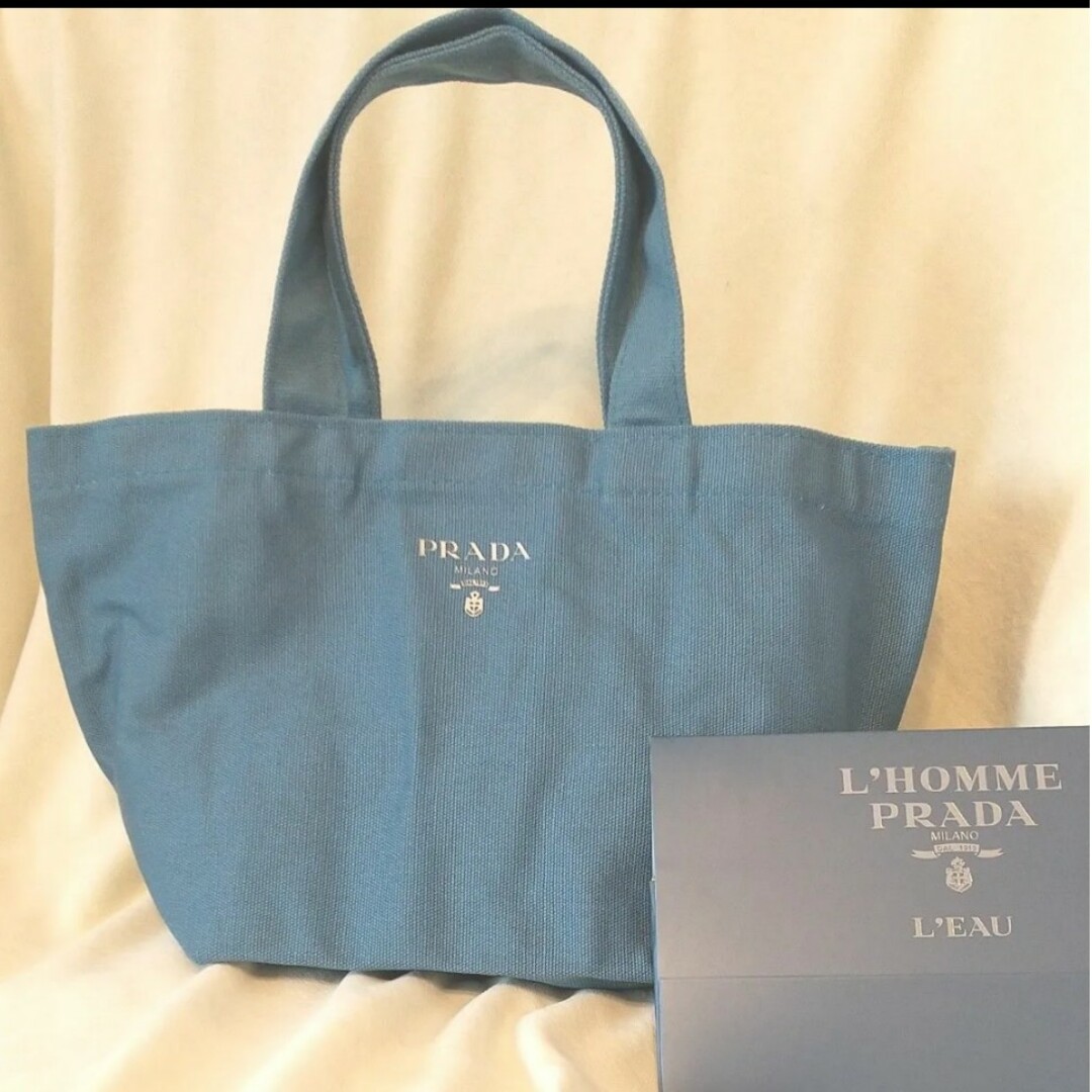 PRADA(プラダ)のプラダ　ミニバッグ　ノベルティ　ブルー レディースのバッグ(トートバッグ)の商品写真