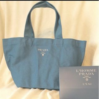 プラダ(PRADA)のプラダ　ミニバッグ　ノベルティ　ブルー(トートバッグ)