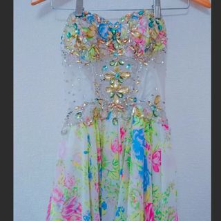 美しいロングバックドレス、花柄、約2万円オフ ハイエンド(ロングドレス)