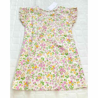 西松屋 - 【新品】キッズ　女の子　花柄　ワンピース　ノースリーブ  110