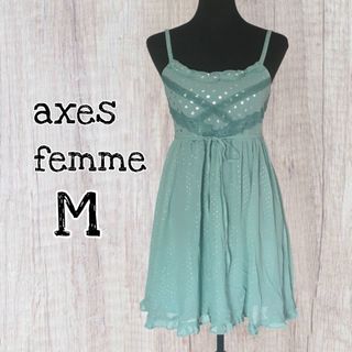 アクシーズファム(axes femme)のaxes femme 箔ドットフレアキャミチュニック Mサイズ / USED(チュニック)