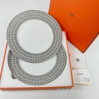 エルメス(Hermes)のエルメス  ヴァンキャトル  モザイク24ディナープレート ペア皿  2枚セット(食器)