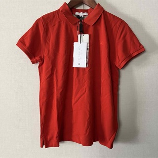 バーバリー(BURBERRY)の新品・未使用　Burberry バーバリー　ポロシャツ　レッド　半袖　襟(Tシャツ/カットソー)