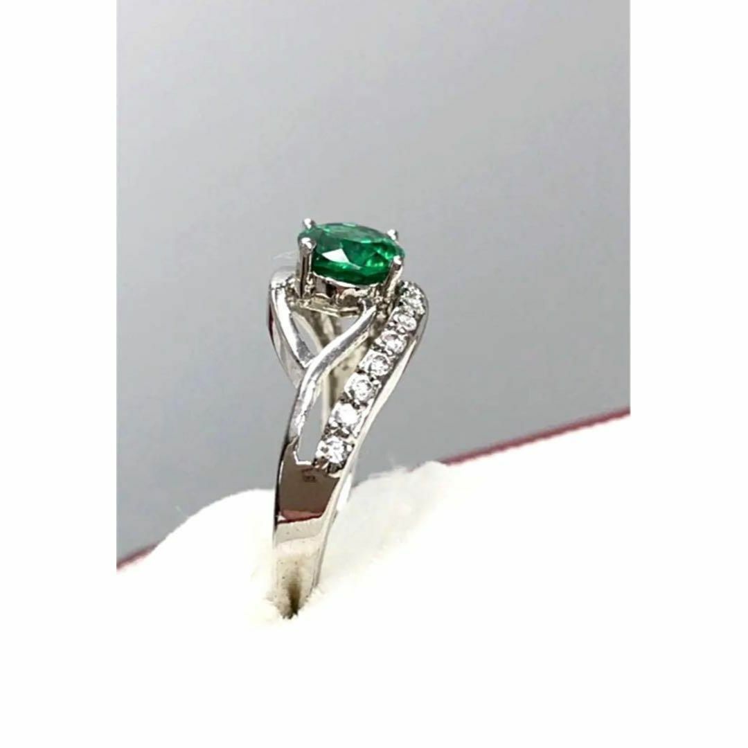 エメラルドリング 新品 ジュエリー 人工宝石 グリーン #c17 指輪 11号 レディースのアクセサリー(リング(指輪))の商品写真