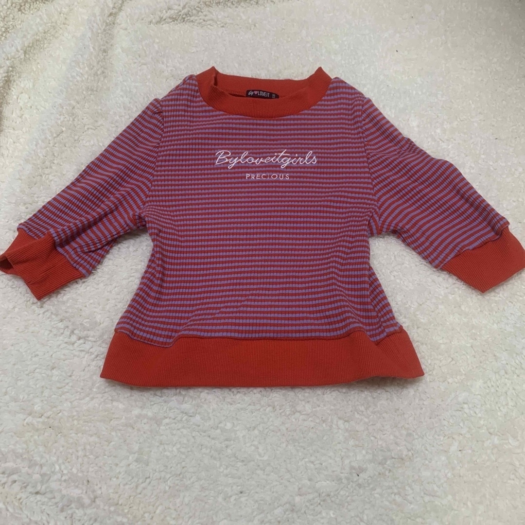 by LOVEiT(バイラビット)のバイラビット　ボーダーショートTシャツ130 キッズ/ベビー/マタニティのキッズ服女の子用(90cm~)(Tシャツ/カットソー)の商品写真