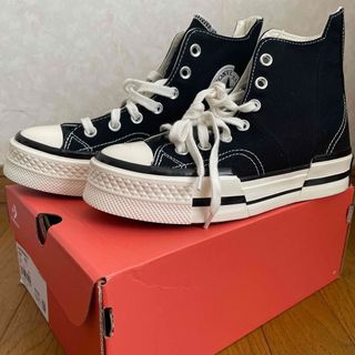 コンバース(CONVERSE)の【新品未使用】converse CHUCK 70 PLUS HI BLACK(スニーカー)