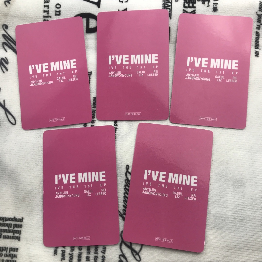 IVE(アイヴ)のIVE I'VE MINE 会場限定 ウォニョントレカ  5枚 エンタメ/ホビーのタレントグッズ(アイドルグッズ)の商品写真