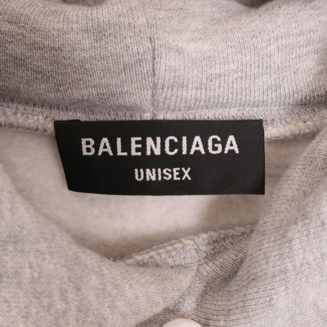 Balenciaga(バレンシアガ)のバレンシアガ 22SS グレー 674986 ロゴデザイン フリースフーディ L メンズのトップス(その他)の商品写真