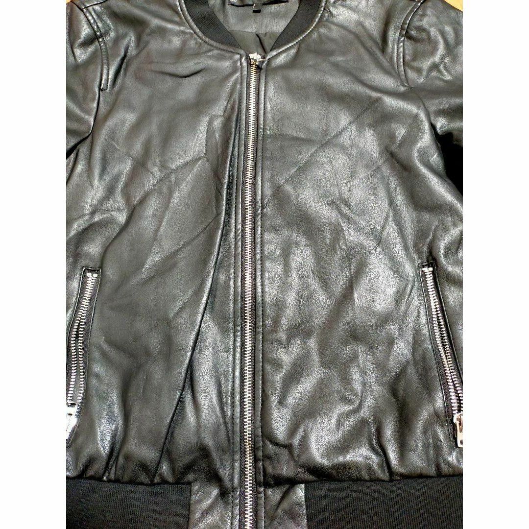 ZARA - ZARA フェイクレザー ボンバージャケット メンズ 革 ZARA - ZARA フェイクレザー ボンバージャケット メンズ 革
