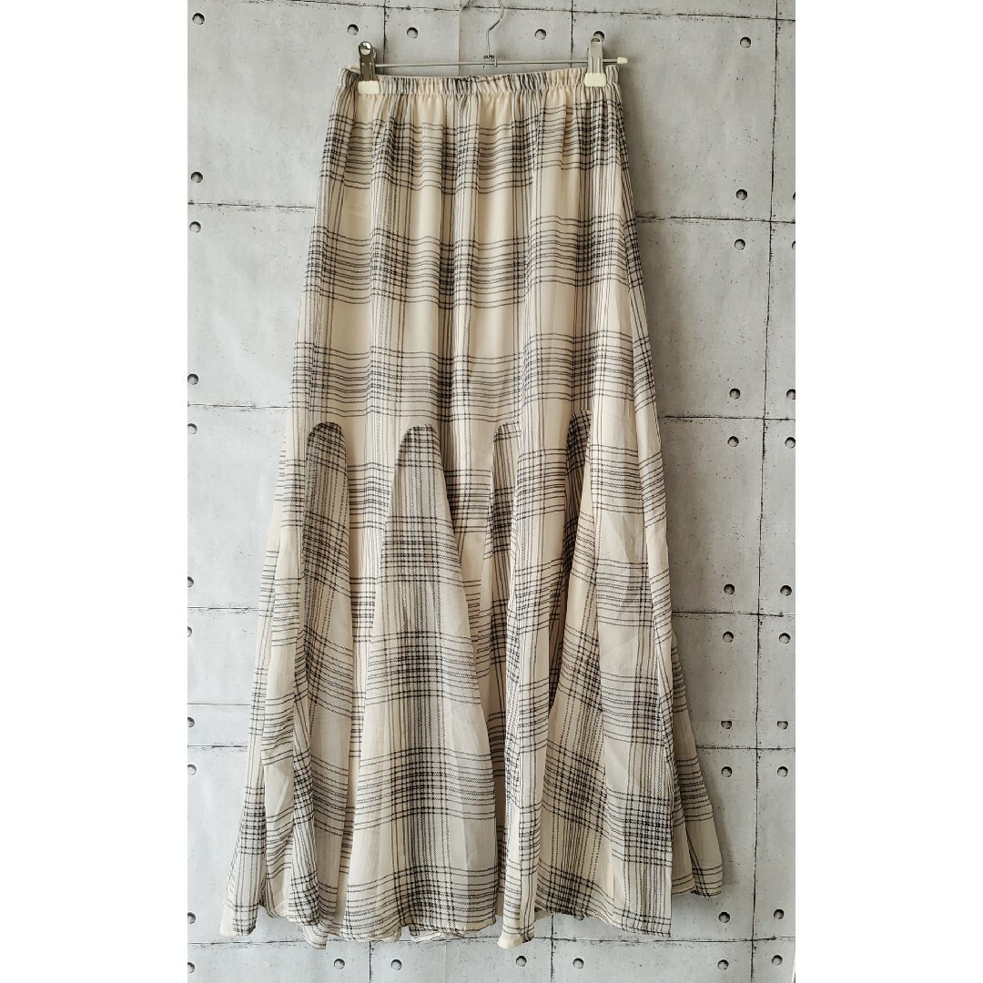 ♡美品♡INTERFACTORYチェックロングスカート レディースのスカート(ロングスカート)の商品写真