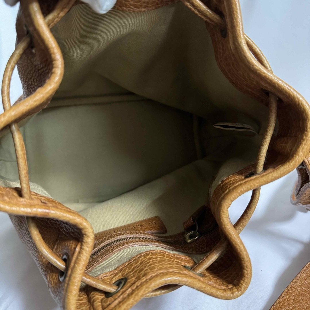 Ralph Lauren(ラルフローレン)のラルフローレン ショルダーバッグ シボ革 レザー ブラウン　巾着　バケツ型 レディースのバッグ(ショルダーバッグ)の商品写真