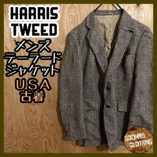 ハリスツイード(Harris Tweed)のハリスツイードUSA古着 90s 長袖 テーラードジャケット アウター ウール(テーラードジャケット)