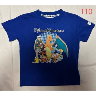 ポケモン(ポケモン)のポケットモンスター　リザードン　フリード　半袖　Tシャツ　110 ブルー(Tシャツ/カットソー)