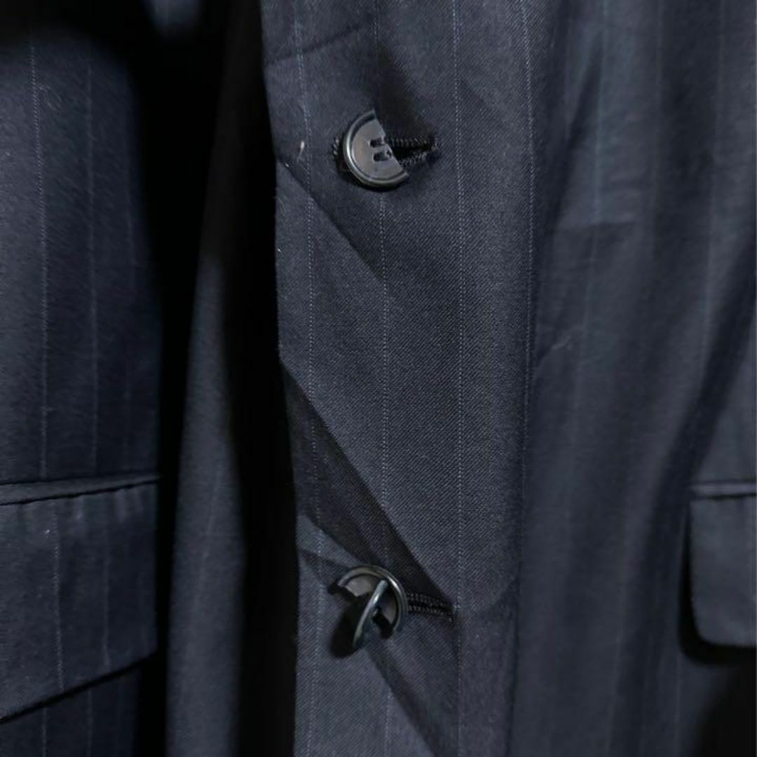 BURBERRY(バーバリー)のバーバリー スーツ ジャケット 紳士服 フォーマル ストライプ ネイビー 古着 メンズのジャケット/アウター(テーラードジャケット)の商品写真
