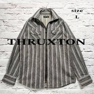 【大きいサイズ】スラクストン THRUXTON ストライプ シャツ ジャケット(シャツ)